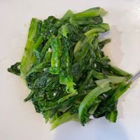seasonal greens with garlic   at Tasty Noodle House in San Diego