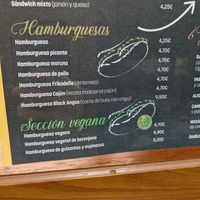 vegan menu at Frankfurt Pedralbes in Andorra La Vella