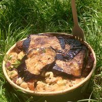 Aubergine Falafel Box at Eat a Pitta - St Nicholas Market in Bristol