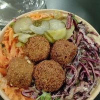 Hummus bowl at Eat a Pitta - St Nicholas Market in Bristol