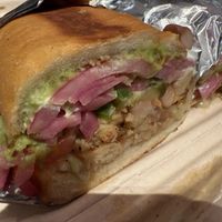 Torta with vegan chicken   at Senor Sisig - Ferry Building in San Francisco