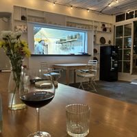 View of kitchen from inside  at Panigyri Festival Food in Santorini