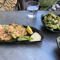 Yasai Kakiage and Shishito Peppers appetizers  at Hinodeya - Union Square in San Francisco