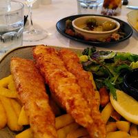 Vegan fish and chips at Doyles on the Beach in Watsons Bay