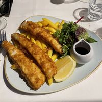 Vegan fish and chips  at Doyles on the Beach in Watsons Bay
