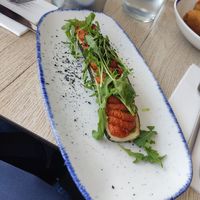 Calabacín relleno de paté vegetal at El Curry Verde in Hondarribia