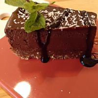 Vegan cake at El Curry Verde in Hondarribia