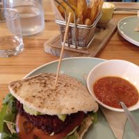 Vegan Burger at El Curry Verde in Hondarribia