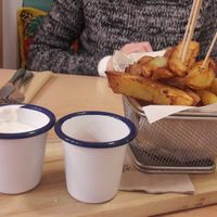Frites at El Curry Verde in Hondarribia