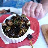 Roasted brussels sprouts (with oil instead of butter) at Santiago's Bodega in Key West