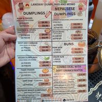 Great cheap well signed vegan options at Laneway Dumplings and Momo in Sydney