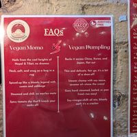 Great vegan options information at Laneway Dumplings and Momo in Sydney