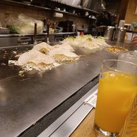 Plain noodle Okonomiyaki with kale at Jirokichi - / 次郎吉 in Hiroshima