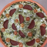 Pesto chorizo NoT spicy!!  at Mundo Vegan in Barcelona