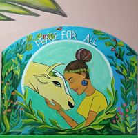 Dibujo at Mundo Vegan in Barcelona