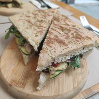 Focacia at Mundo Vegan in Barcelona