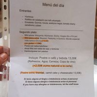 Menú del día at Mundo Vegan in Barcelona
