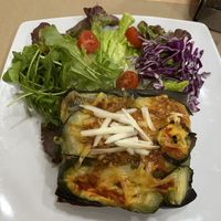 lasagna  at Mundo Vegan in Barcelona