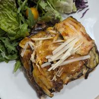 Lasagne at Mundo Vegan in Barcelona