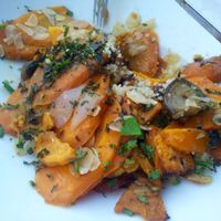 Moroccan dish with couscous and veggies, without the feta at Jetties in Haarlem