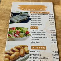 Menu  at Bahn Mi Tron - CircleT in Ninh Binh