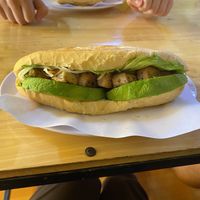 Tofu and veggie Banh Mi with avo   at Bahn Mi Tron - CircleT in Ninh Binh