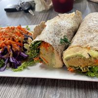 Falafel wrap at My Organic Corner in Weston