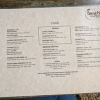 Menu May 2025 at Benchtop Espresso in Lismore