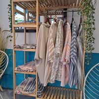 Locally handcrafted clothing sold on the premises too at Gourmet Coffee Breakfast Lunch in Phnom Penh