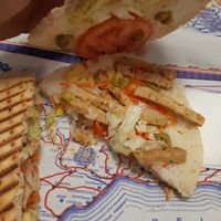 Vegan campero sandwich at Granjero Busca Campero in Madrid