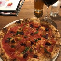 Pizza Siciliana without anchovies  at Trattoria Pizzeria & Bar LOGIC in Nagano