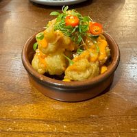 Bang Bang Cauliflower starter at Jolly Colliers Inn in Llanelly Hill