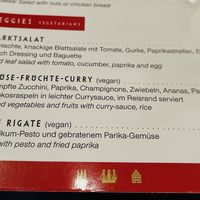 Menu - Vegan Lunch Options  at Café Niederegger - Stammhaus in Luebeck