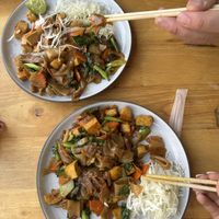 Stir fried noodles with tofu   at Chai Thaifood in Phuket