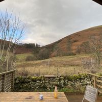 The view from our private decking  at The Quiet Site in Penrith