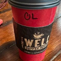 Oat milk lattee  at The Well Coffee House in Boston