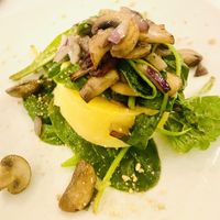 Crispy polenta with mushrooms and caramelized onion   at Beluga in Cape Town