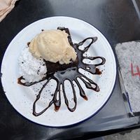 brownie  at V Rev Vegan Diner in Manchester