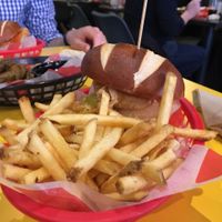 even the pickles were deep fried  at V Rev Vegan Diner in Manchester