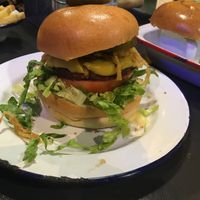 Whopper burger  at V Rev Vegan Diner in Manchester
