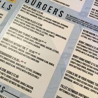 Menu at V Rev Vegan Diner in Manchester
