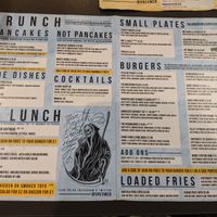 Menu part 2 at V Rev Vegan Diner in Manchester