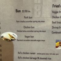 Menu  at Kami Ramen & Bar in Pearland