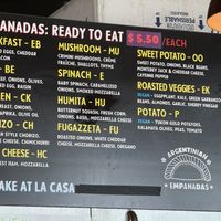 Blue vegan labels on the last 2. Both were delicious!   at Cocina Milonga in South San Francisco