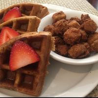 southern tofu and waffles at Detroit Vegan Soul - East in Detroit
