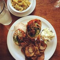 Bacon ranch tofu wrap, mac & cheese with a lemonade  at Detroit Vegan Soul - East in Detroit