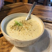 Cauliflower soup   at Life Alive Organic Cafe in Salem