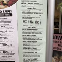 Menu (Dec 22)  at Miss Claudes Crepes in South Brisbane
