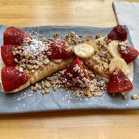 Vegan Fruit and Yoghurt Breakfast Crepe (Double)  at Miss Claudes Crepes in South Brisbane