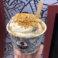 Cookies & cream and Oat banana crumble ice cream topped with toasted coconut   at Kelava Ice Cream in Kuala Lumpur